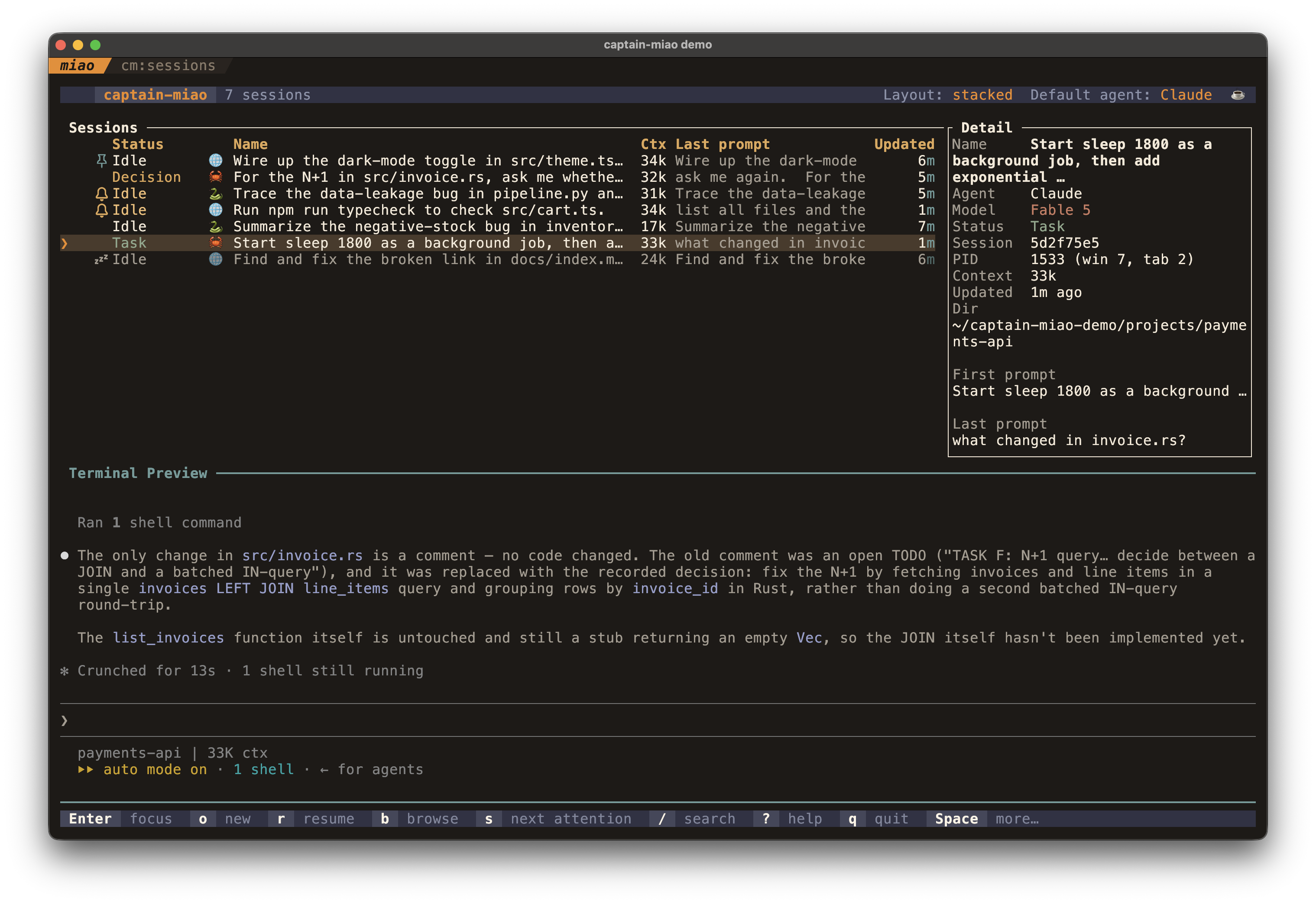 captain-miao dashboard